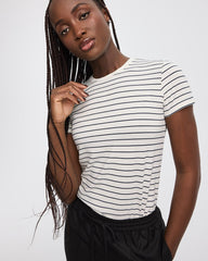 Super Soft Crew-Neck Striped T-Shirt - R Essentials