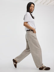 High-Rise Barrel Jeans