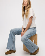 Flare-Leg Mid-Rise Jean
