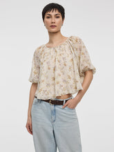 Scoop-Neck Loose Blouse with Raglan Sleeves
