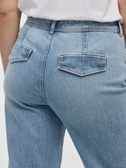 Straight-Leg High-Rise Cropped Mariner Jean