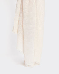 Crinkled Scarf with Raw Edges
