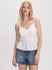 V-Neck Peplum Cami