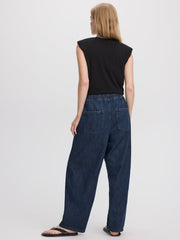 Pull-On High-Rise Barrel Pant