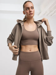 Hooded French Terry Jacket - Hyba