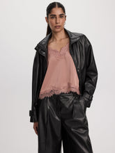 Belted Faux Leather Jacket