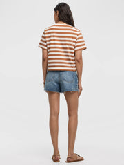 Striped Crew-Neck Boxy T-Shirt
