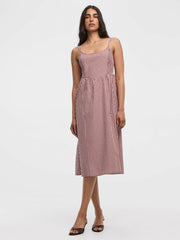 Sleeveless Midi Dress with Sweetheart Neckline
