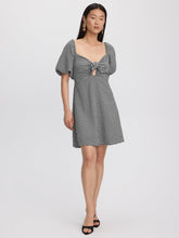 Short-Puffy-Sleeve Mini Dress with Sweetheart Neckline