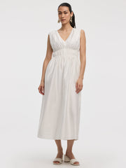 Sleeveless V-Neck Maxi Dress