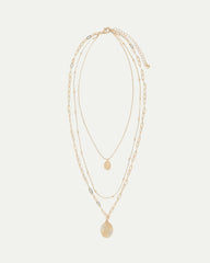 Multi-Chain Necklace with Round Pendants