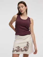 Mini Skirt with Embroideries