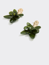 Earrings with Resin Flower Pendants
