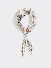Diamond-Shaped Scarf with Print