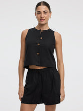 Linen-Blend Vest