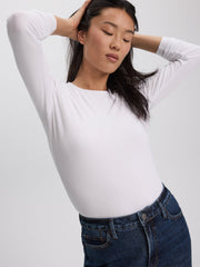 Long-Sleeve Crew-Neck Ribbed T-Shirt - R Essentials