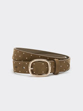 Studded Faux Suede Belt