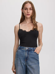 V-Neck Cami with Lace Trim - R Essentials