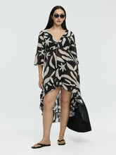 V-Neck Cover Up with High-Low Hem