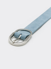 Blue Suede Leather Belt