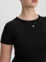 Fitted Crew-Neck Ribbed T-Shirt