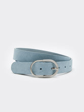 Blue Suede Leather Belt