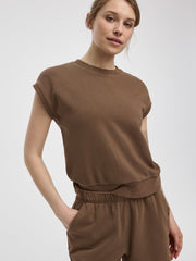 Extended-Sleeve Crew-Neck T-Shirt- Hyba