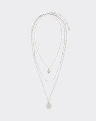 Multi-Chain Necklace with Round Pendants