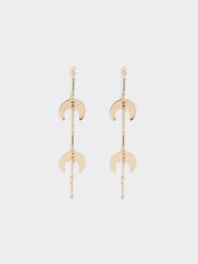 Earrings with Half-Moon Pendants