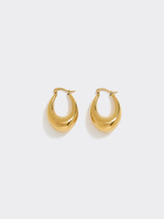 Stainless Steel Chunky Oval Hoops