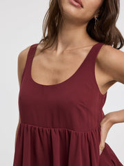 Sleeveless Scoop-Neck Tiered Mini Dress