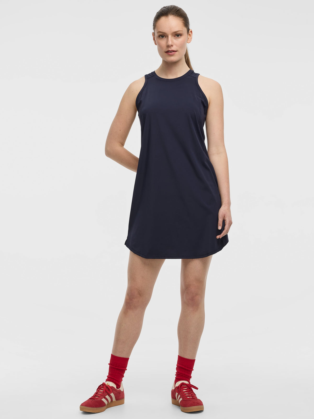 Sleeveless Crew-Neck Dress - Hyba