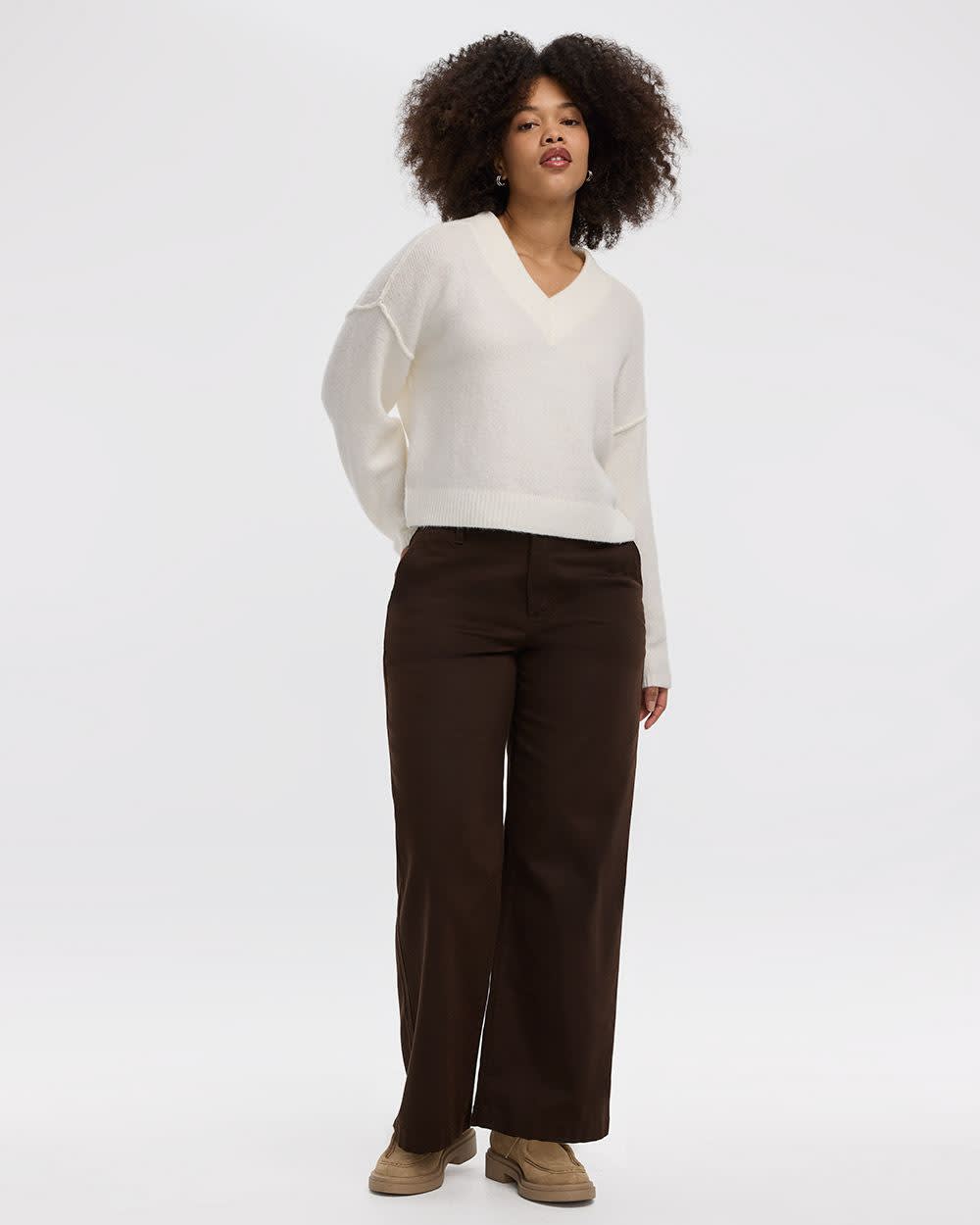 Wide-Leg Mid-Rise Jean