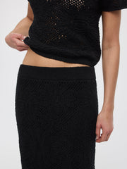 Pull-On Crochet Maxi Skirt