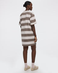 HYLUX Striped T-Shirt Dress - Hyba