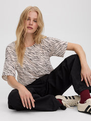 Crew-Neck T-Shirt Blouse