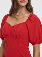 Maxi Dress with Bubble Sleeves
