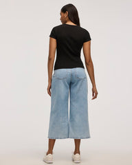 Fitted Crew-Neck Ribbed T-Shirt