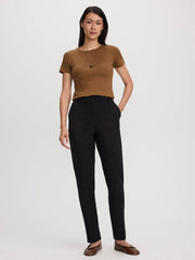 Slim-Leg High-Rise Ankle Pant