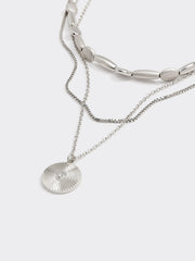Multilayer Short Necklace with Pendant
