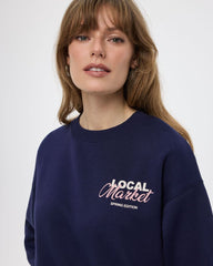 Long-Sleeve Crew-Neck Fleece Sweatshirt