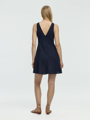 Sleeveless V-Neck Mini Dress with Seashell