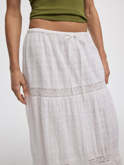 Pull-On Tiered Maxi Skirt