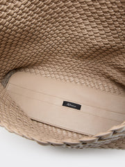 Braided Faux-Leather Shoulder Bag