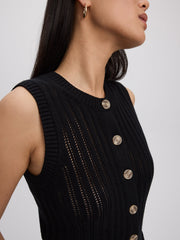 Sleeveless Crew-Neck Sweater Vest