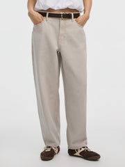 High-Rise Barrel Jeans