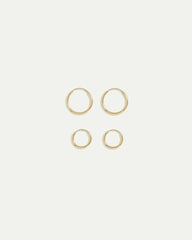 Stainless Steel Basic Hoops - 2 Pairs