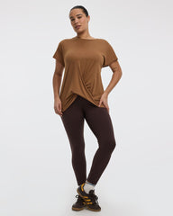 Crew-Neck T-Shirt with Twisted Front - Hyba