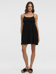 Sleeveless Mini Dress with Smocked Top