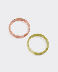Resin Cuff Bracelets - Set of 2